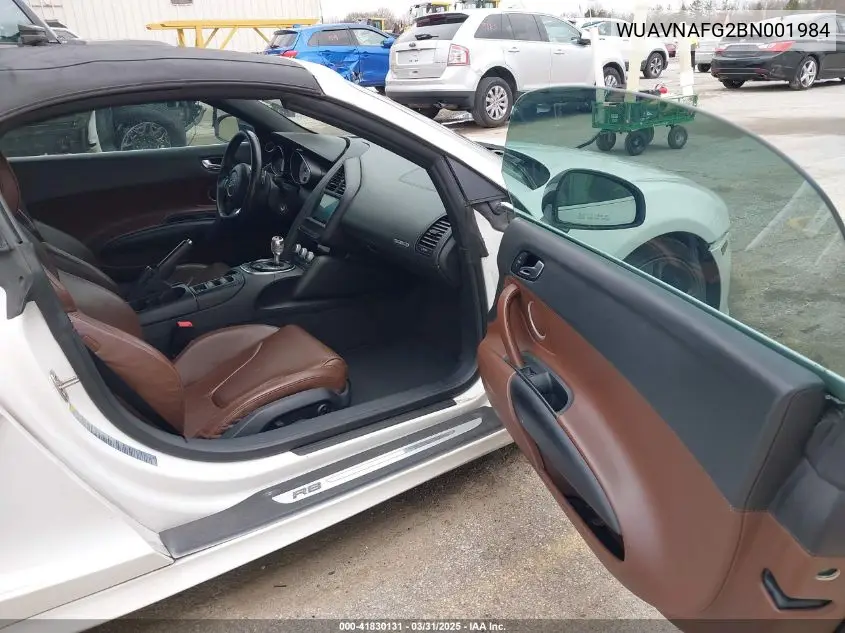 2011 Audi R8 5.2 VIN: WUAVNAFG2BN001984 Lot: 41830131