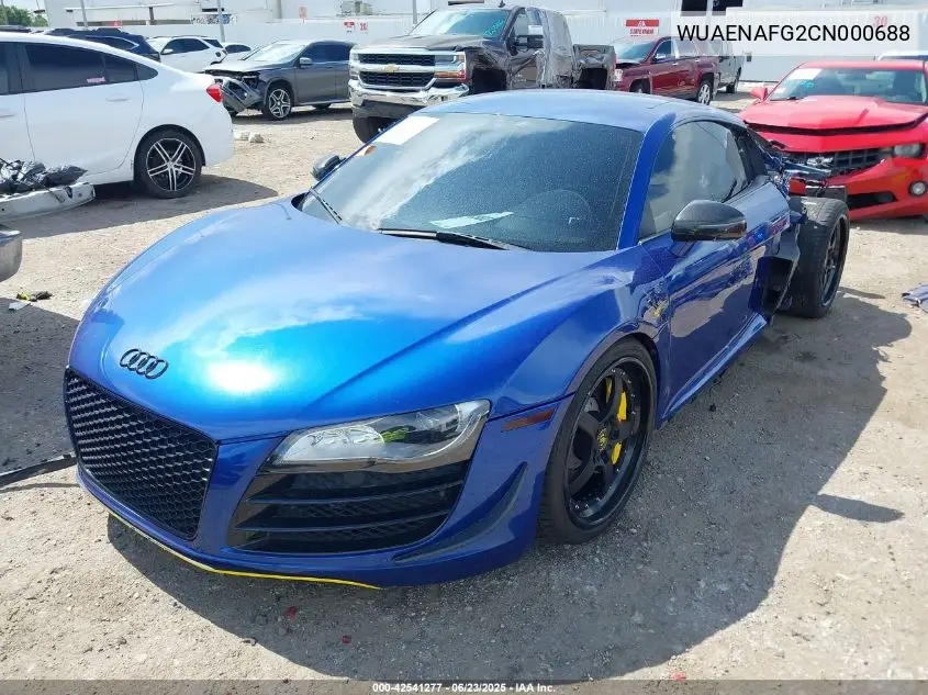 2012 Audi R8 5.2 VIN: WUAENAFG2CN000688 Lot: 42541277