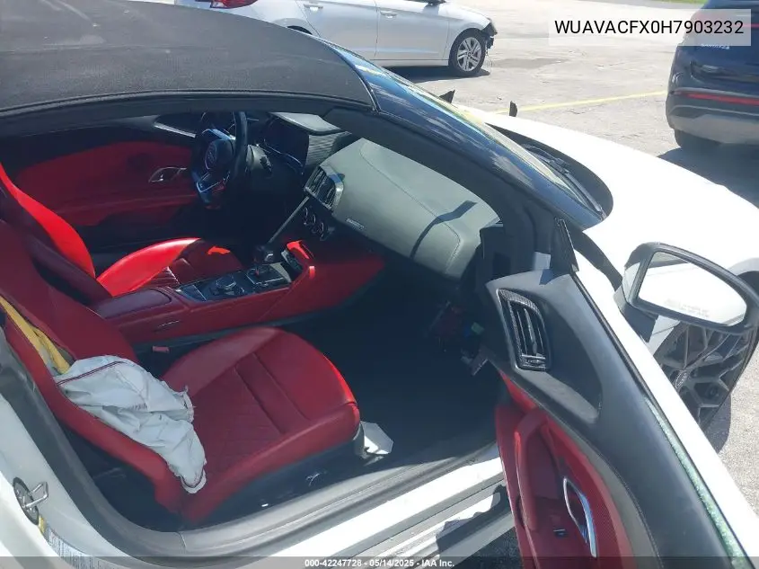 2017 Audi R8 5.2 V10 VIN: WUAVACFX0H7903232 Lot: 42247728