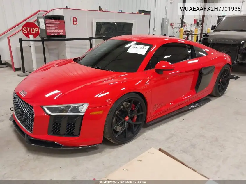 2017 Audi R8 5.2 V10 VIN: WUAEAAFX2H7901938 Lot: 42429355