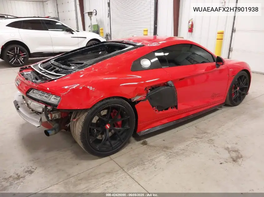 2017 Audi R8 5.2 V10 VIN: WUAEAAFX2H7901938 Lot: 42429355