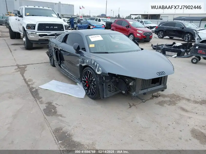 2018 Audi R8 5.2 V10 VIN: WUABAAFX7J7902446 Lot: 41556769