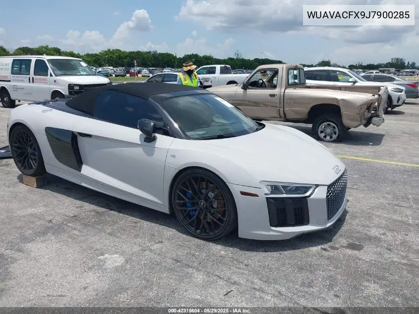 2018 Audi R8 5.2 V10/5.2 V10 Plus VIN: WUAVACFX9J7900285 Lot: 42315604
