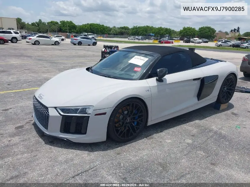 2018 Audi R8 5.2 V10/5.2 V10 Plus VIN: WUAVACFX9J7900285 Lot: 42315604