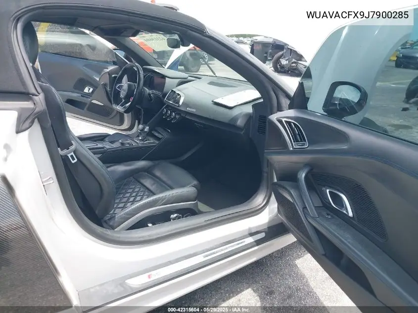 2018 Audi R8 5.2 V10/5.2 V10 Plus VIN: WUAVACFX9J7900285 Lot: 42315604
