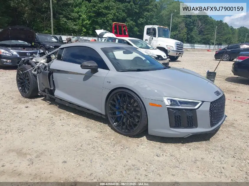 2018 Audi R8 5.2 V10 Plus VIN: WUAKBAFX9J7900159 Lot: 42504338