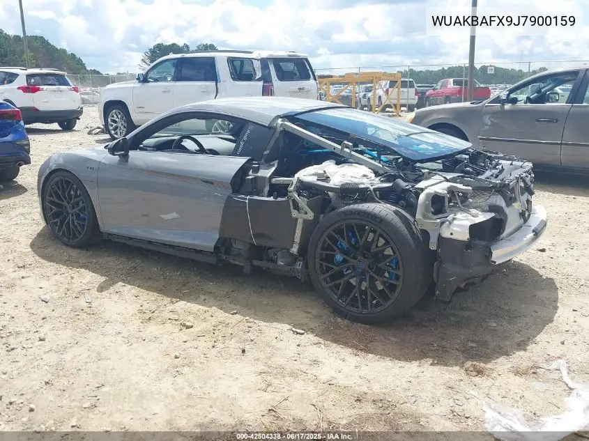 2018 Audi R8 5.2 V10 Plus VIN: WUAKBAFX9J7900159 Lot: 42504338