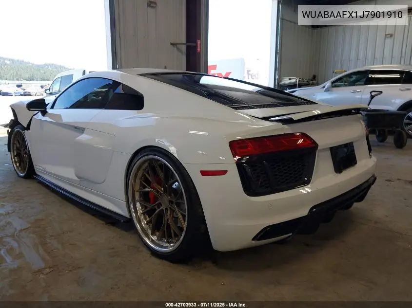 2018 Audi R8 5.2 V10 VIN: WUABAAFX1J7901910 Lot: 42703933
