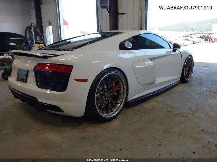 2018 Audi R8 5.2 V10 VIN: WUABAAFX1J7901910 Lot: 42703933
