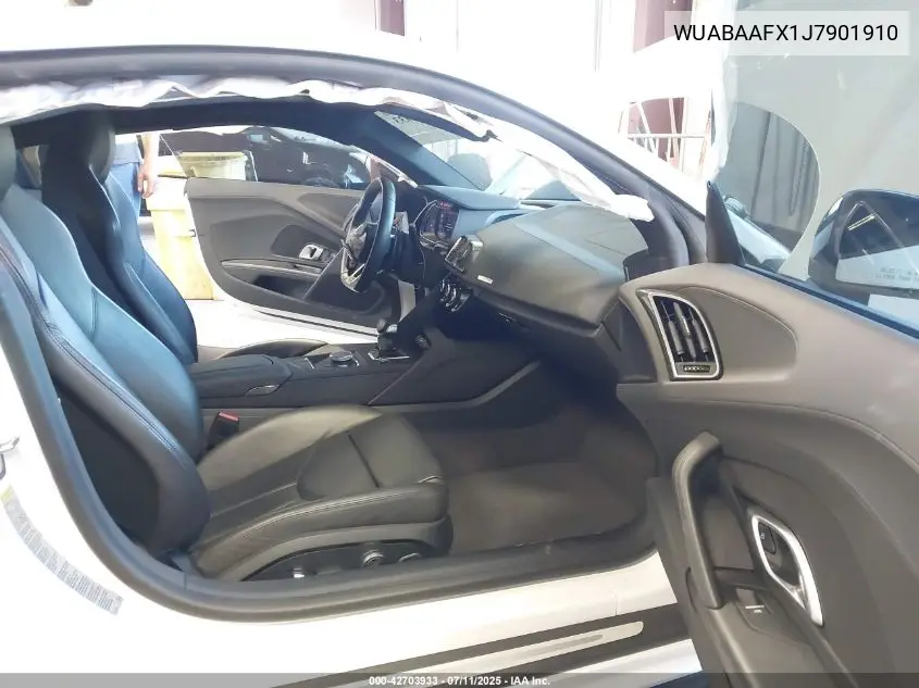 2018 Audi R8 5.2 V10 VIN: WUABAAFX1J7901910 Lot: 42703933
