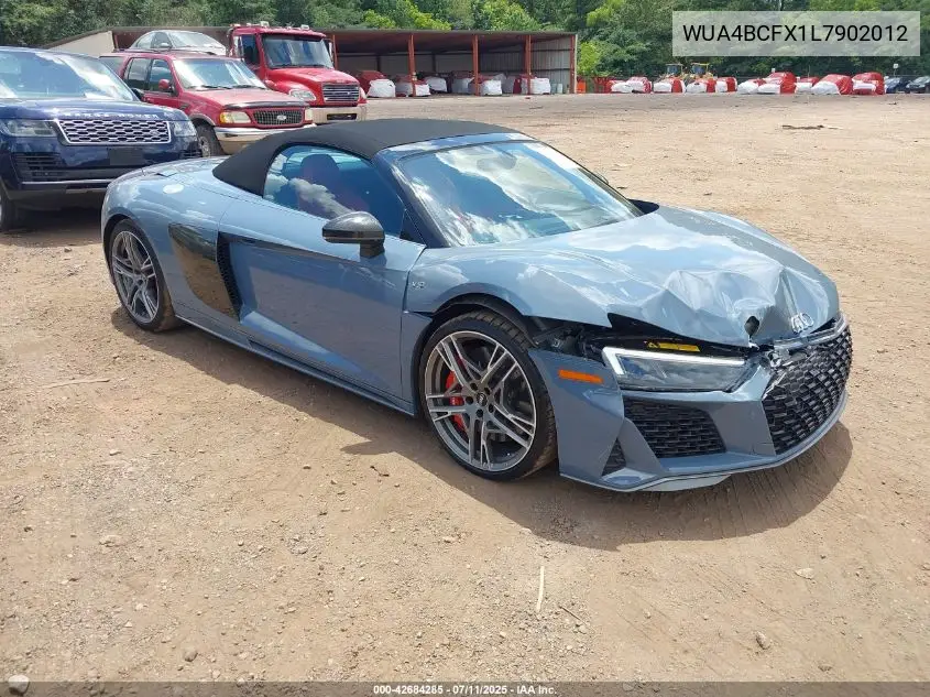 2020 Audi R8 Spyder V10 Performance Quattro S Tronic VIN: WUA4BCFX1L7902012 Lot: 42684285