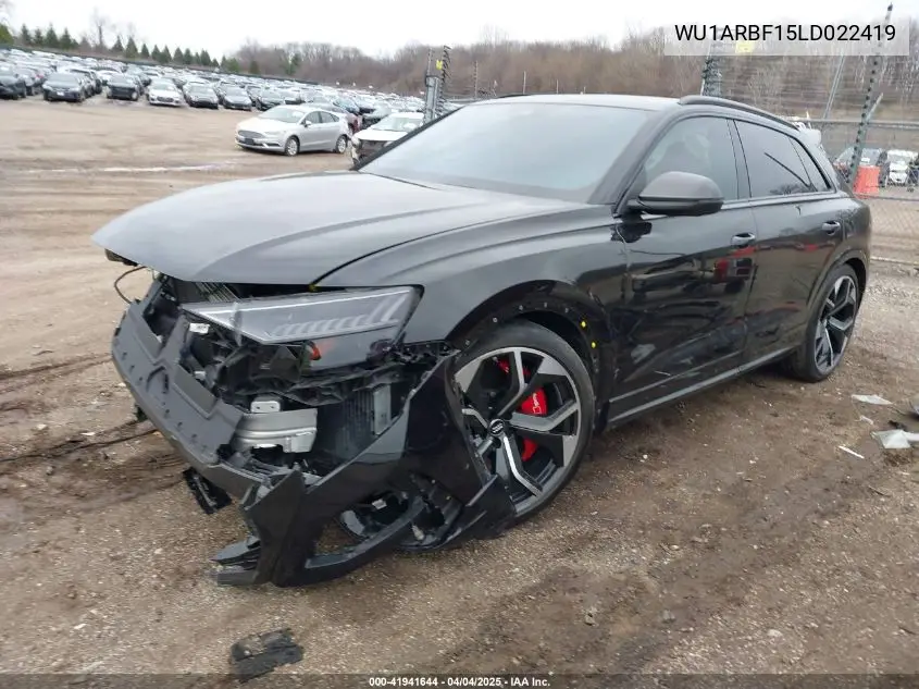 2020 Audi Rs Q8 Tfsi Quattro Tiptronic VIN: WU1ARBF15LD022419 Lot: 41941644