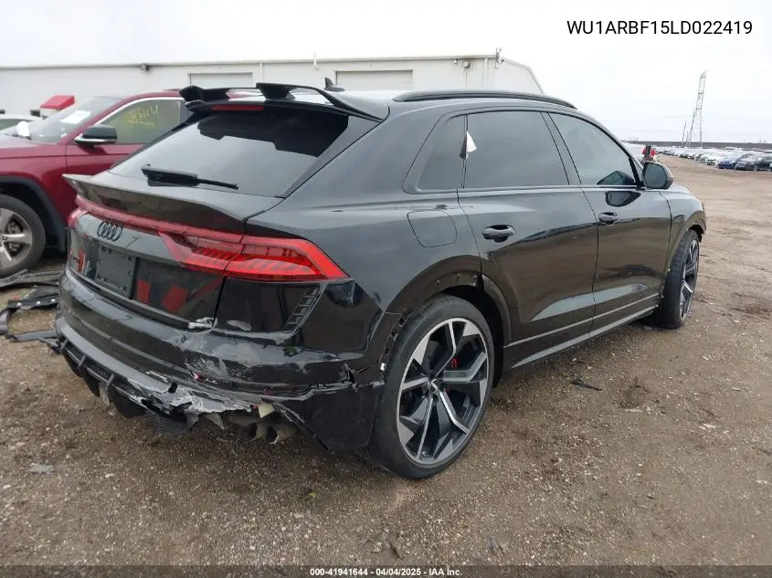 2020 Audi Rs Q8 Tfsi Quattro Tiptronic VIN: WU1ARBF15LD022419 Lot: 41941644