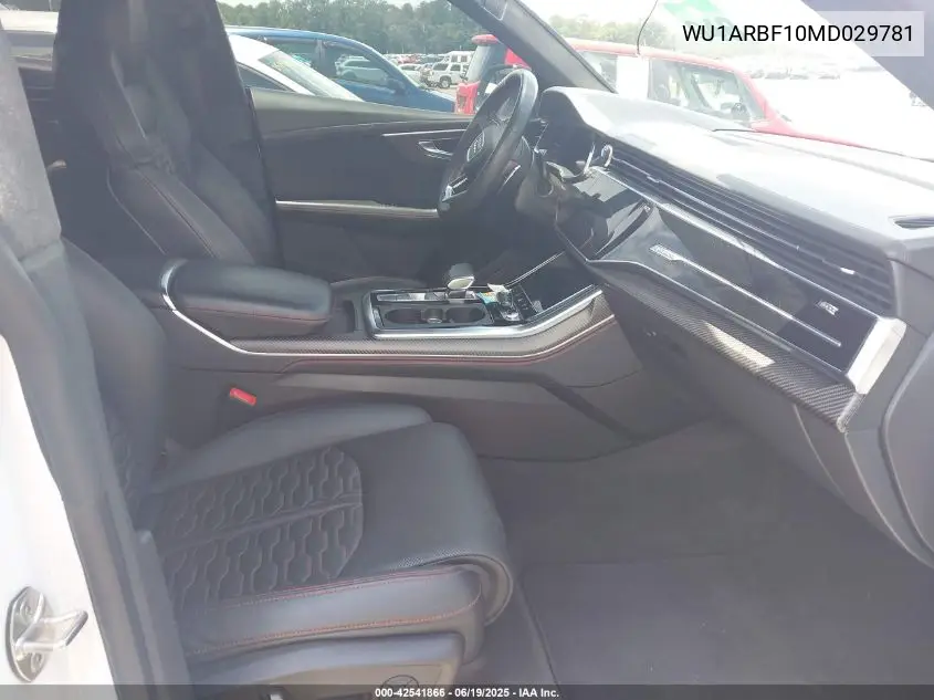2021 Audi Rs Q8 Tfsi Quattro Tiptronic VIN: WU1ARBF10MD029781 Lot: 42541866