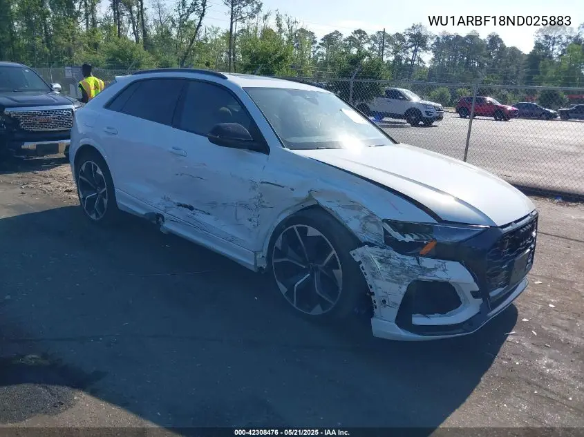 2022 Audi Rs Q8 Tfsi Quattro Tiptronic VIN: WU1ARBF18ND025883 Lot: 42308476