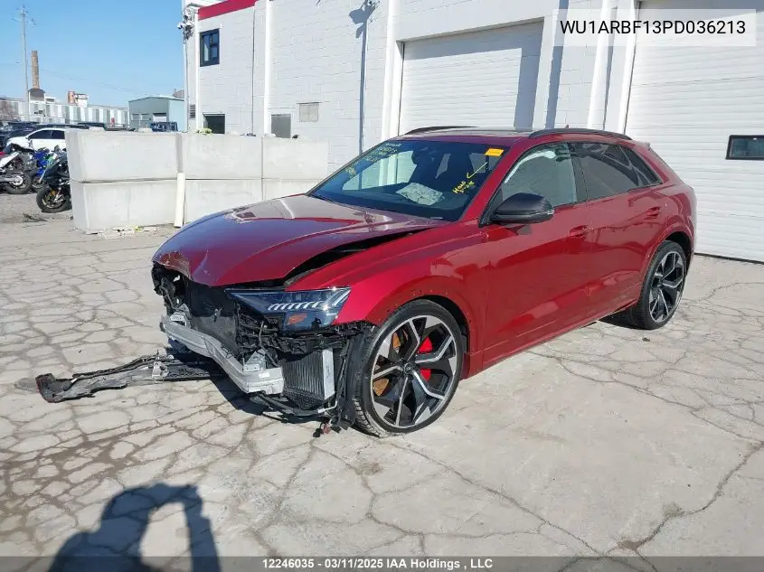 2023 Audi Rs Q8 VIN: WU1ARBF13PD036213 Lot: 12246035