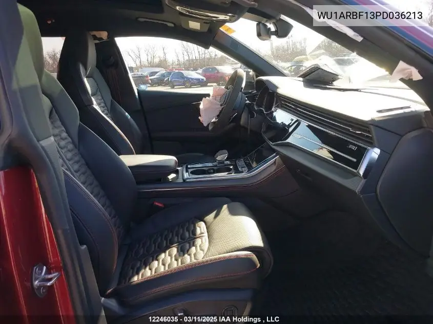 2023 Audi Rs Q8 VIN: WU1ARBF13PD036213 Lot: 12246035