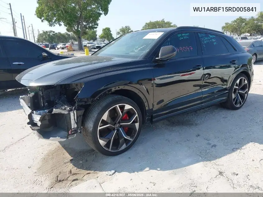 2024 Audi Rs Q8 Tfsi Quattro Tiptronic VIN: WU1ARBF15RD005841 Lot: 42187837