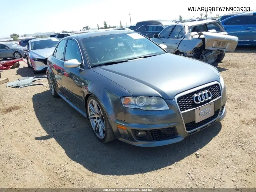 2007 Audi Rs 4 4.2L VIN: WUARU98E67N903933 Lot: 42417489