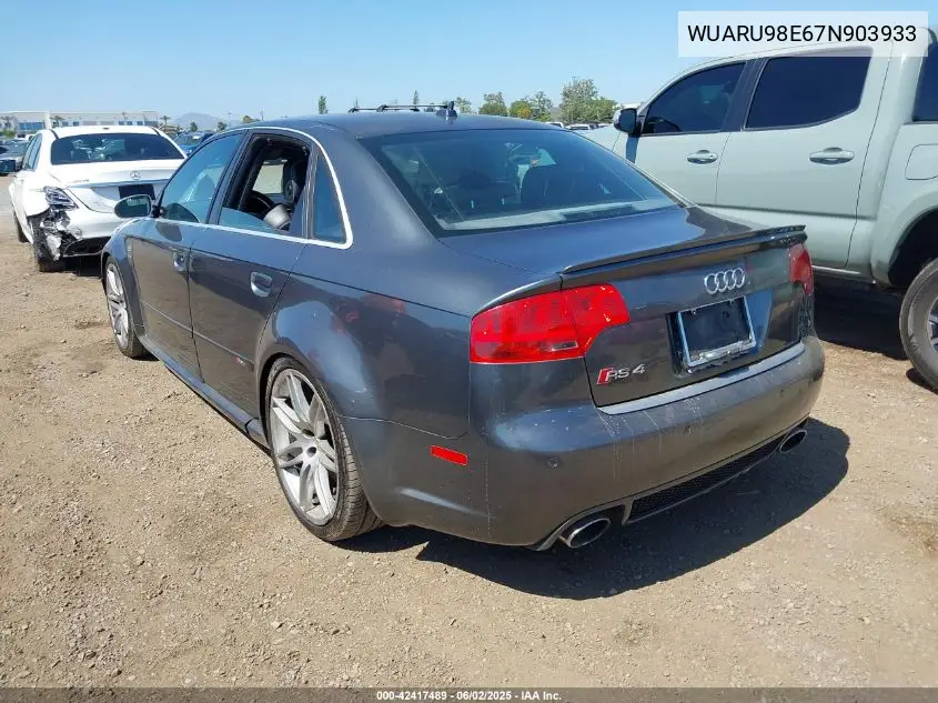 2007 Audi Rs 4 4.2L VIN: WUARU98E67N903933 Lot: 42417489