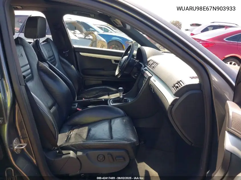 2007 Audi Rs 4 4.2L VIN: WUARU98E67N903933 Lot: 42417489