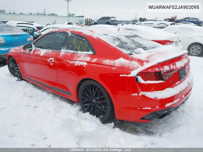 2018 Audi Rs5 VIN: WUARWAF52JA902095 Lot: 12203434