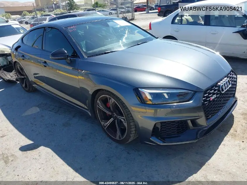 2019 Audi Rs 5 2.9T VIN: WUABWCF56KA905421 Lot: 42495527