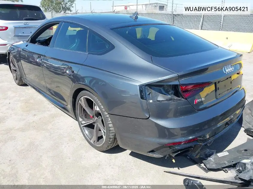 2019 Audi Rs 5 2.9T VIN: WUABWCF56KA905421 Lot: 42495527