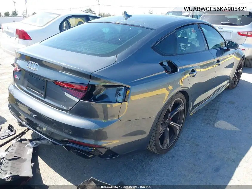 2019 Audi Rs 5 2.9T VIN: WUABWCF56KA905421 Lot: 42495527