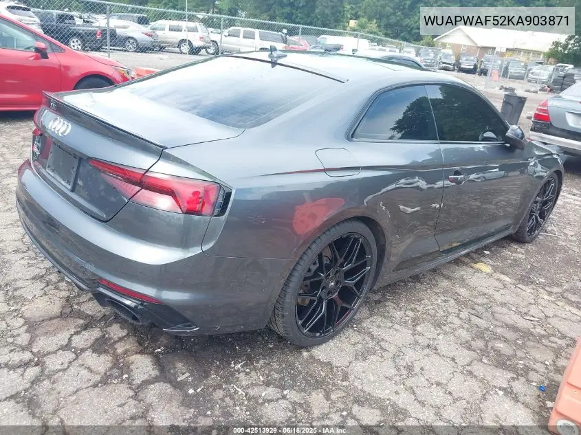2019 Audi Rs 5 2.9T VIN: WUAPWAF52KA903871 Lot: 42513929