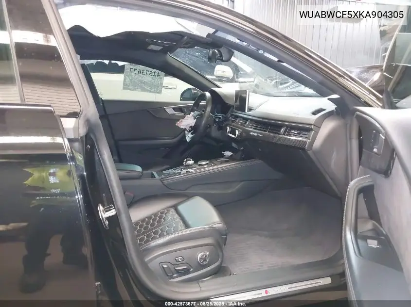 2019 Audi Rs 5 2.9T VIN: WUABWCF5XKA904305 Lot: 42573677