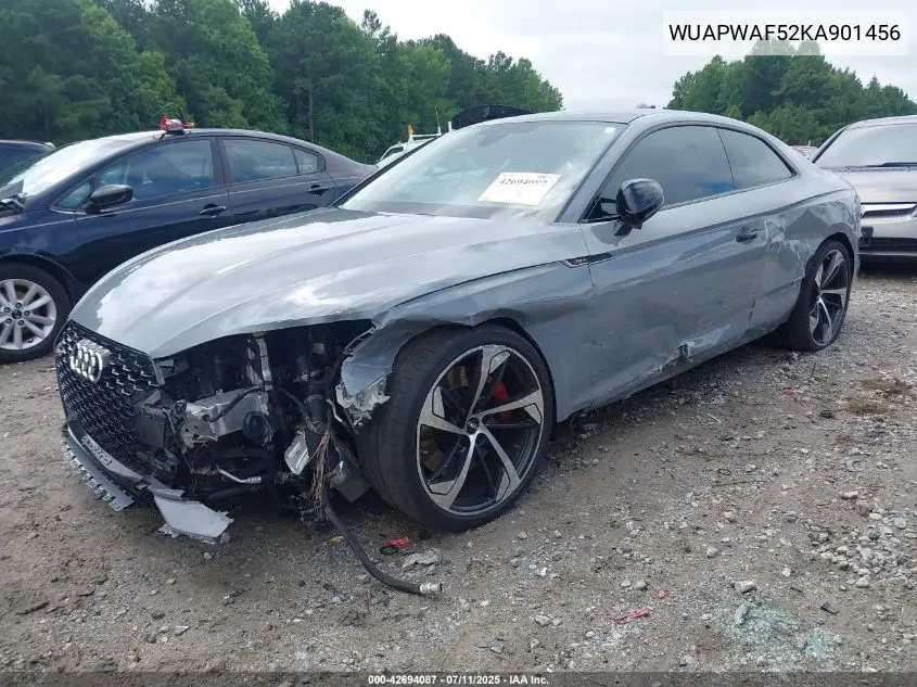 2019 Audi Rs 5 2.9T VIN: WUAPWAF52KA901456 Lot: 42694087