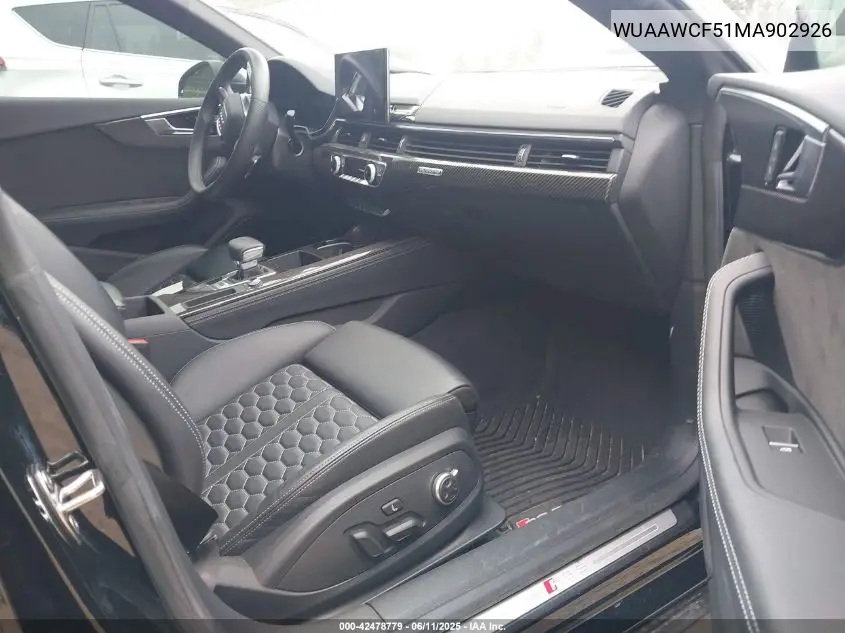 2021 Audi Rs 5 Sportback Tfsi Quattro Tiptronic VIN: WUAAWCF51MA902926 Lot: 42478779