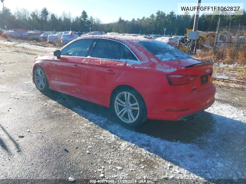 2015 Audi S3 2.0T Premium Plus VIN: WAUFFGFF1F1062827 Lot: 40979348