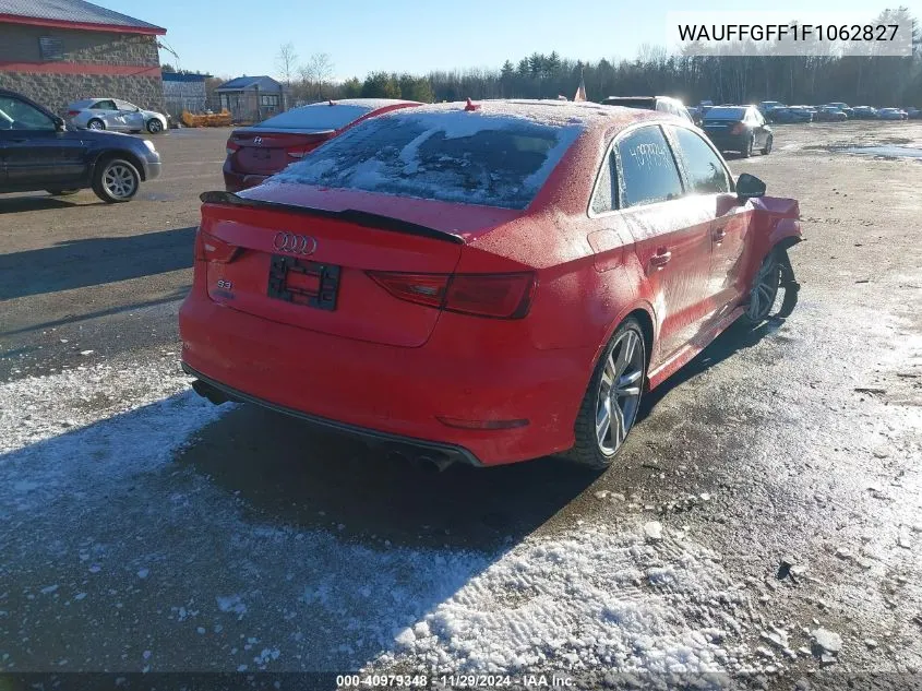 2015 Audi S3 2.0T Premium Plus VIN: WAUFFGFF1F1062827 Lot: 40979348