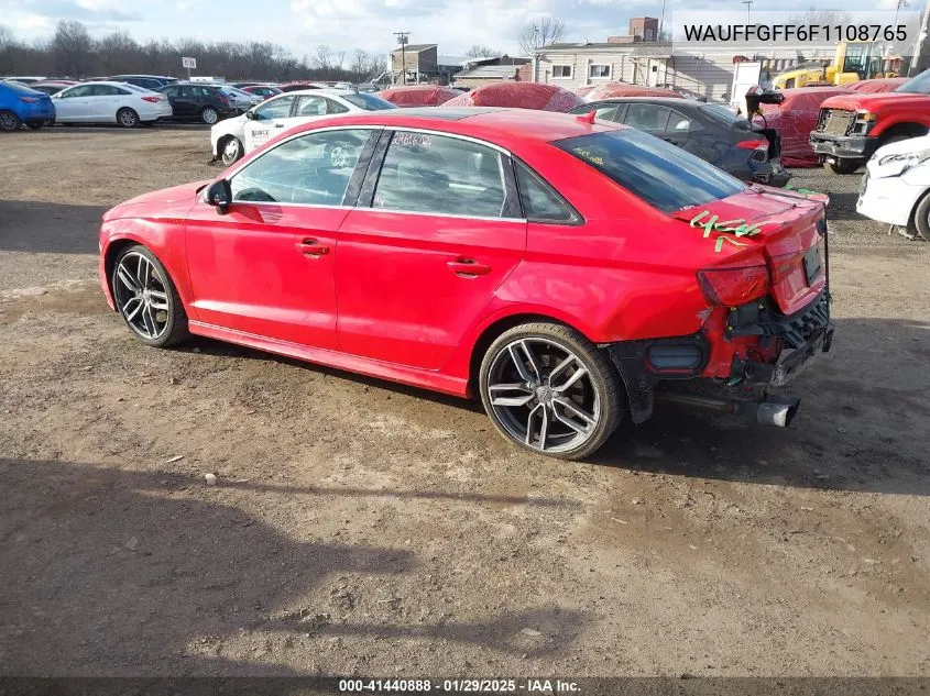 2015 Audi S3 2.0T Premium Plus VIN: WAUFFGFF6F1108765 Lot: 41440888