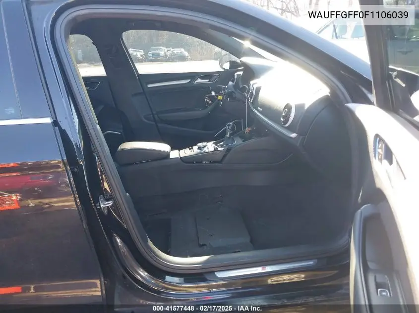 2015 Audi S3 2.0T Premium Plus VIN: WAUFFGFF0F1106039 Lot: 41577448