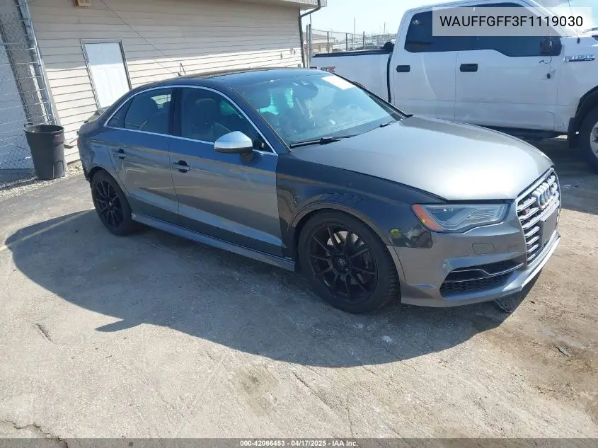 2015 Audi S3 2.0T Premium Plus VIN: WAUFFGFF3F1119030 Lot: 42066453