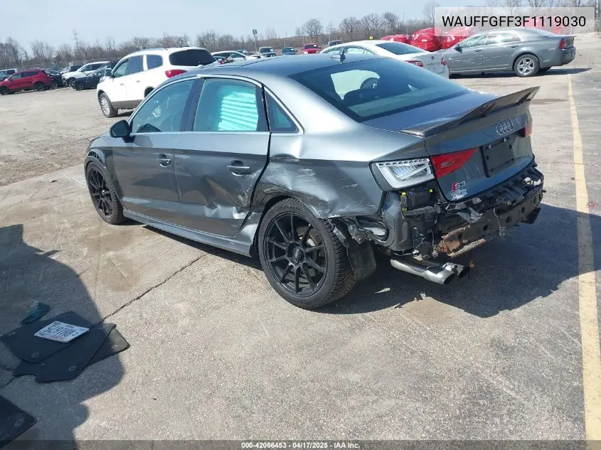 2015 Audi S3 2.0T Premium Plus VIN: WAUFFGFF3F1119030 Lot: 42066453