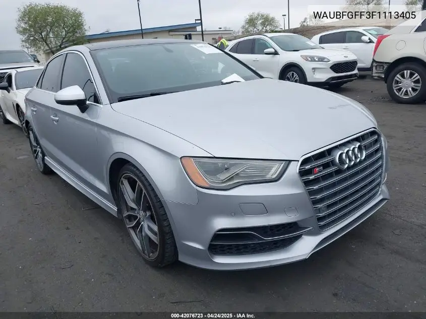 2015 Audi S3 2.0T Premium Plus VIN: WAUBFGFF3F1113405 Lot: 42076723