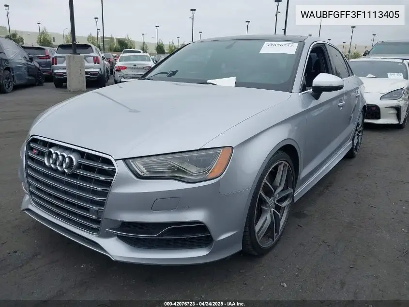 2015 Audi S3 2.0T Premium Plus VIN: WAUBFGFF3F1113405 Lot: 42076723