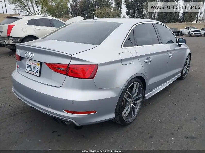 2015 Audi S3 2.0T Premium Plus VIN: WAUBFGFF3F1113405 Lot: 42076723