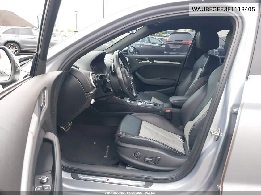 2015 Audi S3 2.0T Premium Plus VIN: WAUBFGFF3F1113405 Lot: 42076723
