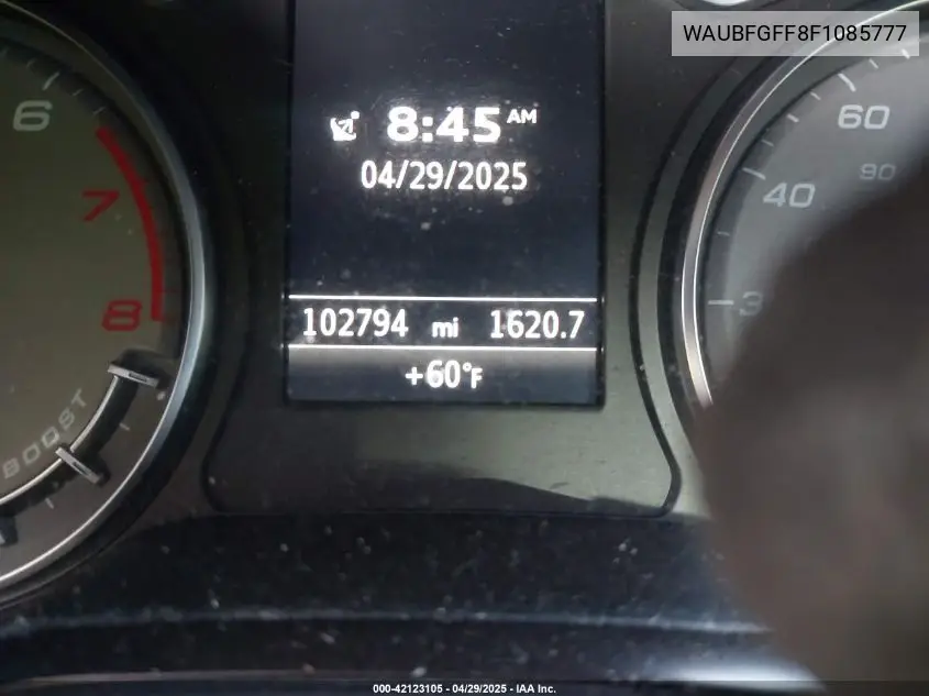 2015 Audi S3 2.0T Premium Plus VIN: WAUBFGFF8F1085777 Lot: 42123105