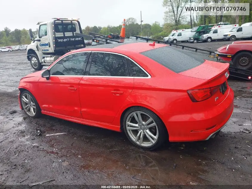2015 Audi S3 2.0T Premium Plus VIN: WAUBFGFF0F1079746 Lot: 42155469
