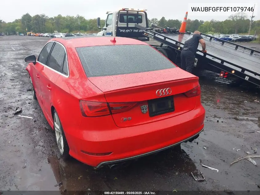 2015 Audi S3 2.0T Premium Plus VIN: WAUBFGFF0F1079746 Lot: 42155469