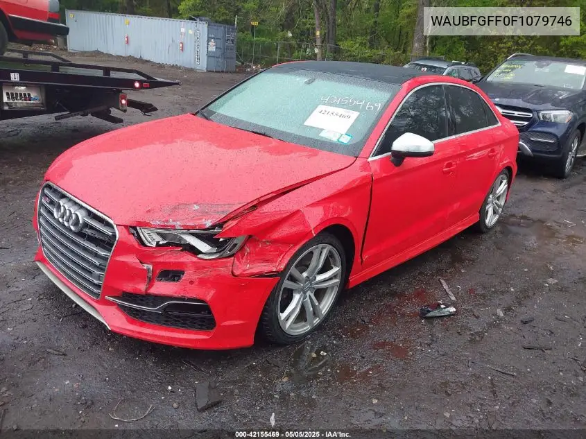 2015 Audi S3 2.0T Premium Plus VIN: WAUBFGFF0F1079746 Lot: 42155469
