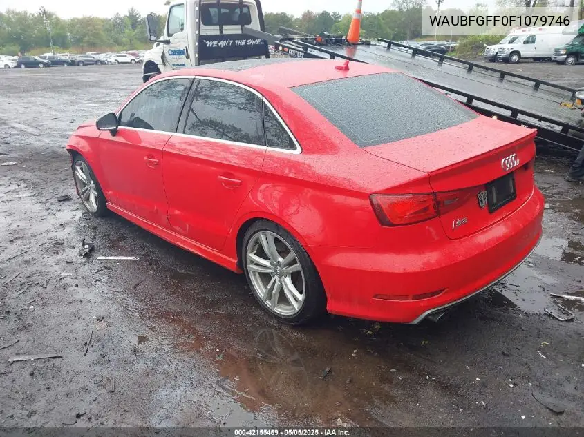 2015 Audi S3 2.0T Premium Plus VIN: WAUBFGFF0F1079746 Lot: 42155469