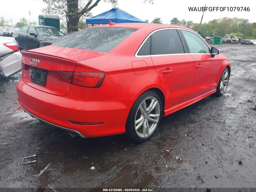 2015 Audi S3 2.0T Premium Plus VIN: WAUBFGFF0F1079746 Lot: 42155469