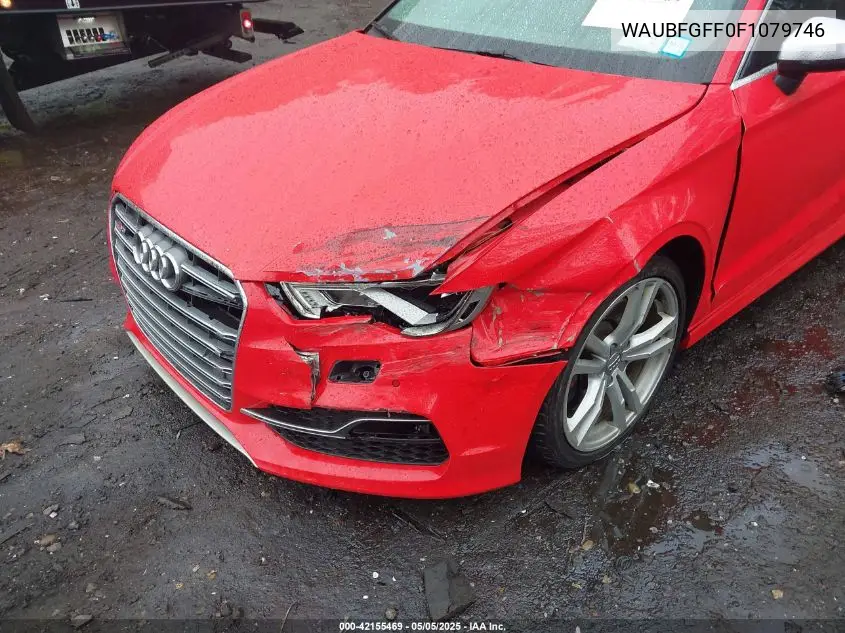 2015 Audi S3 2.0T Premium Plus VIN: WAUBFGFF0F1079746 Lot: 42155469